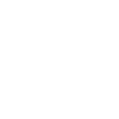 White circular icon of a house